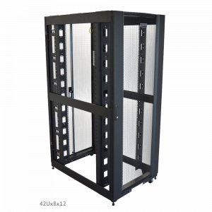 The DC series floor cabinet is intended for 19" equipment installed on two or four mounting rails. Extended (800mm) width model allows easy equipment cable management.